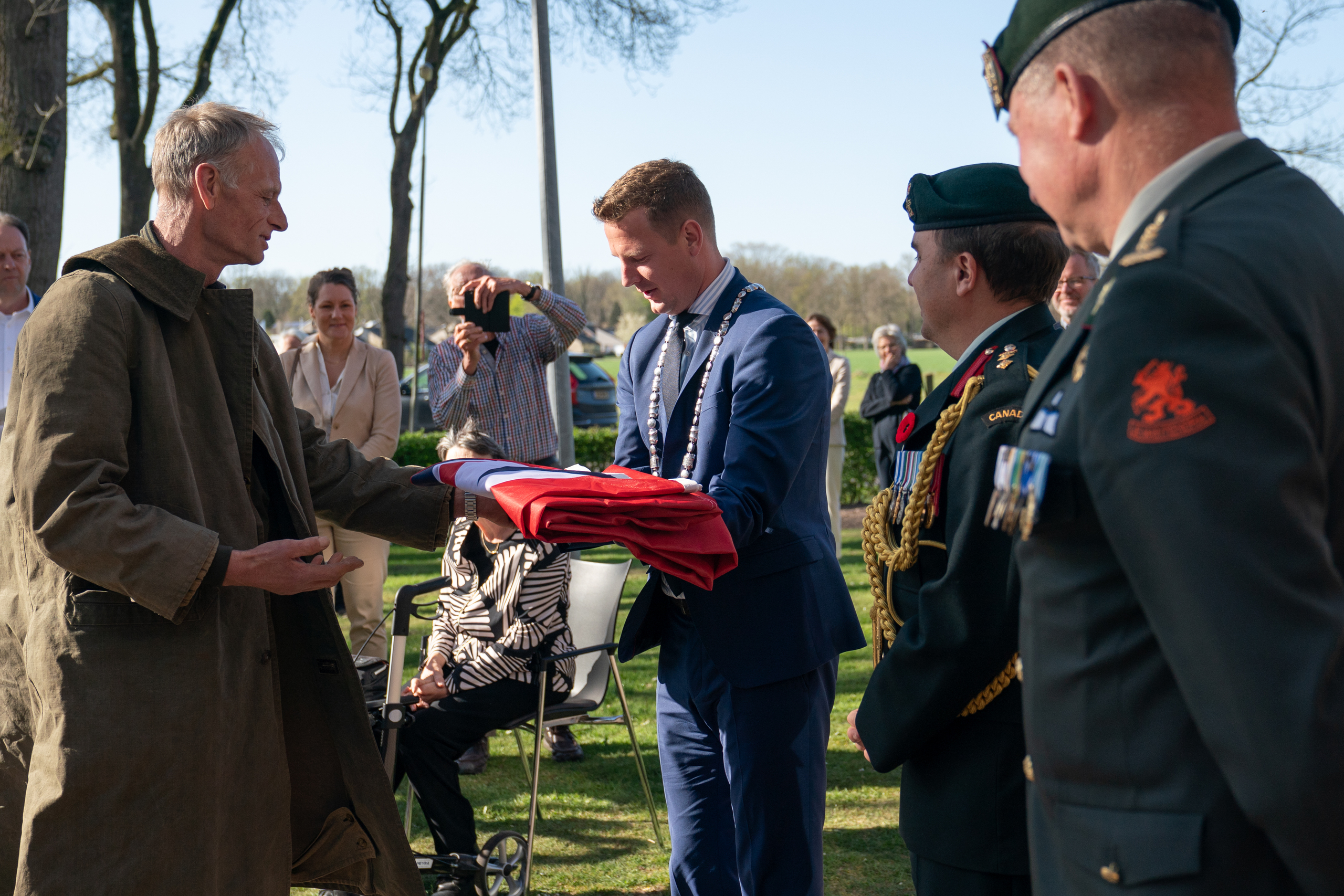 Overhandiging Canadese vlag