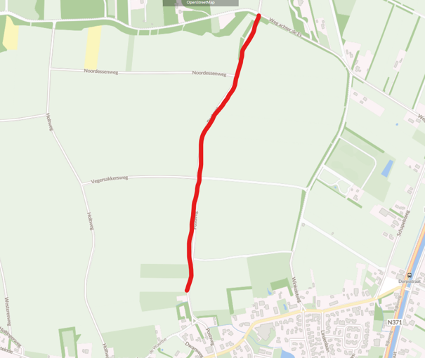 Wegafsluiting Postweg Uffelte
