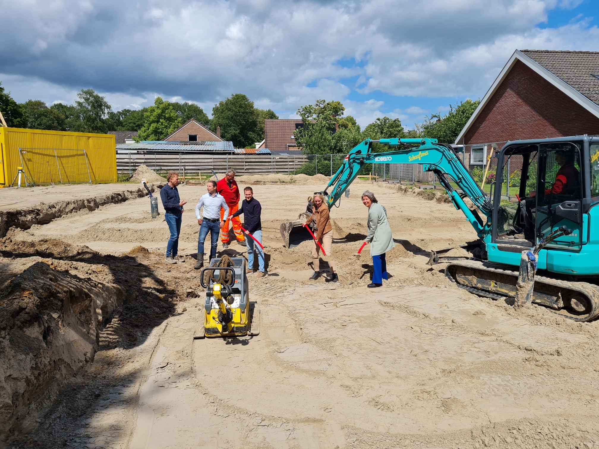 Bouw biobased woningen gestart op oude dingspilhuuslocatie in Diever